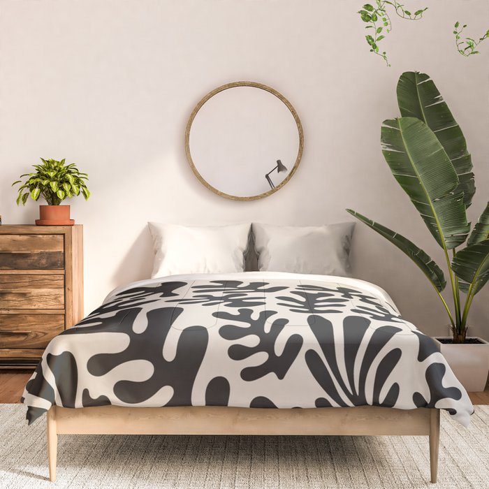 Matisse Black Cut Outs Abstract Mid Century Modern Art Comforter Gallery Image 3