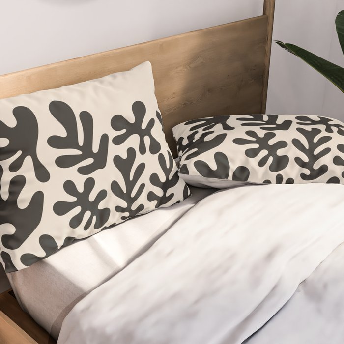 Matisse Black Cut Outs Abstract Mid Century Modern Art Pillow Sham Gallery Image 2