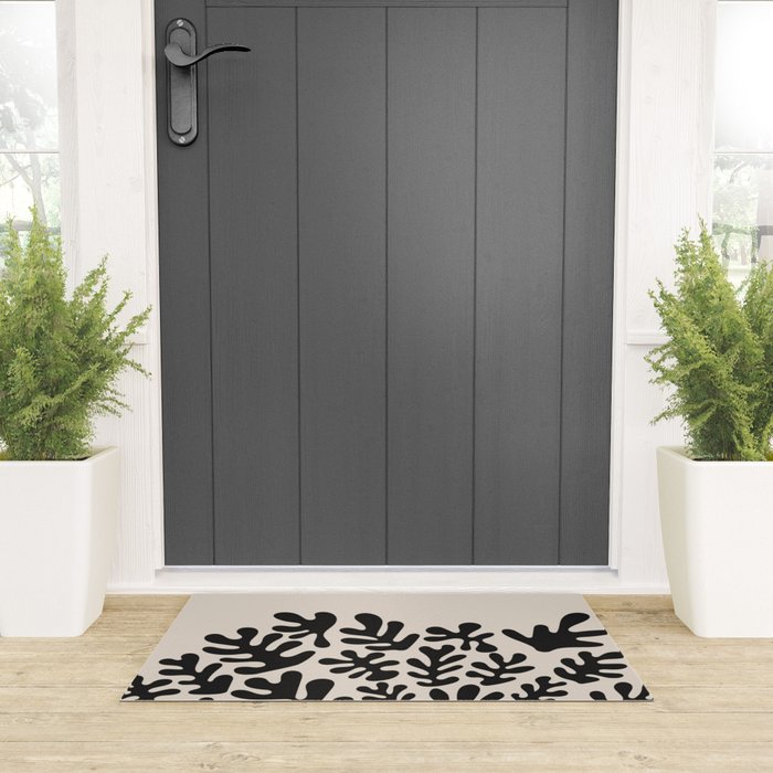 Matisse Black Cut Outs Abstract Mid Century Modern Art Welcome Mat Gallery Image 3