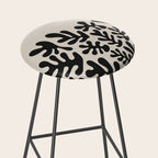 Matisse Black Cut Outs Abstract Mid Century Modern Art Stool Gallery Image 2