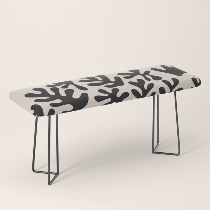 Matisse Black Cut Outs Abstract Mid Century Modern Art Bench Gallery Image 1