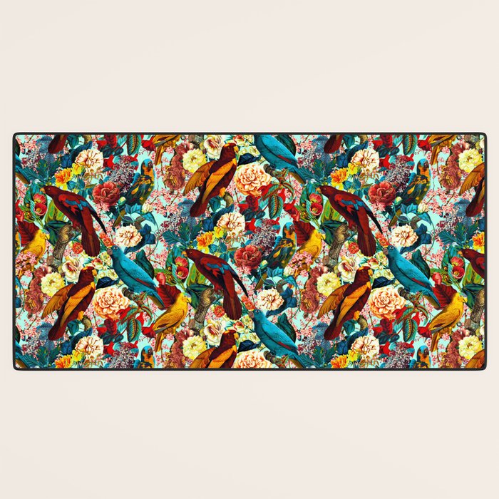 FLORAL AND BIRDS XV Desk Mat Gallery Image 3