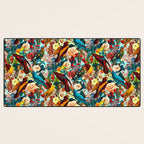 FLORAL AND BIRDS XV Desk Mat Gallery Image 3
