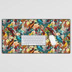 FLORAL AND BIRDS XV Desk Mat Gallery Image 1