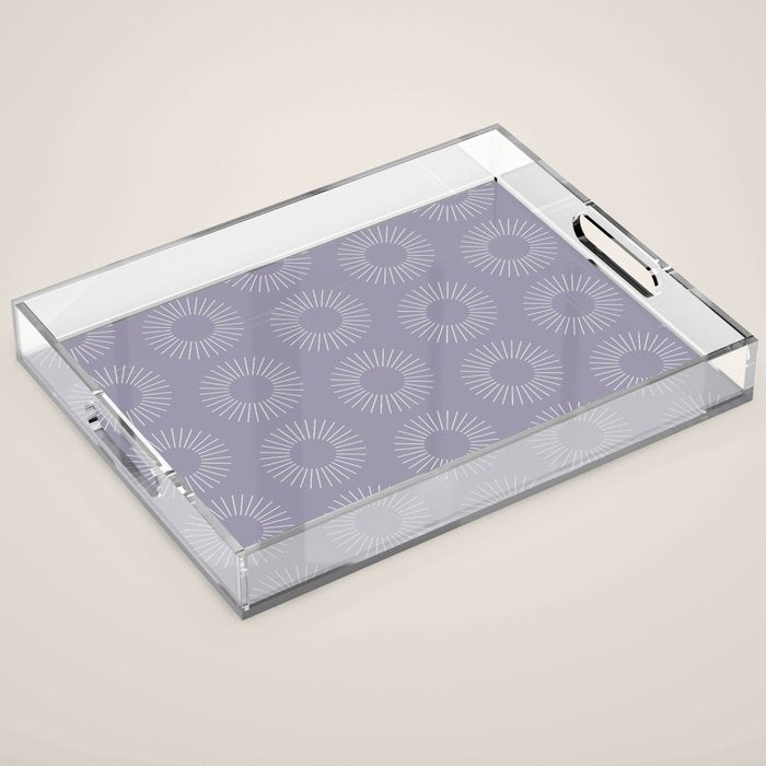 Minimalist Sunray Pattern II Acrylic Tray Gallery Image 1