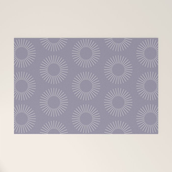 Minimalist Sunray Pattern II Welcome Mat Gallery Image 1