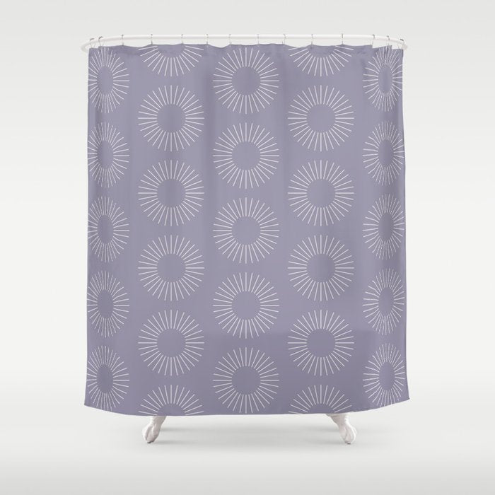 Minimalist Sunray Pattern II Shower Curtain Gallery Image 1