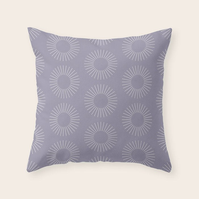 Minimalist Sunray Pattern II Throw Pillow Gallery Image 1