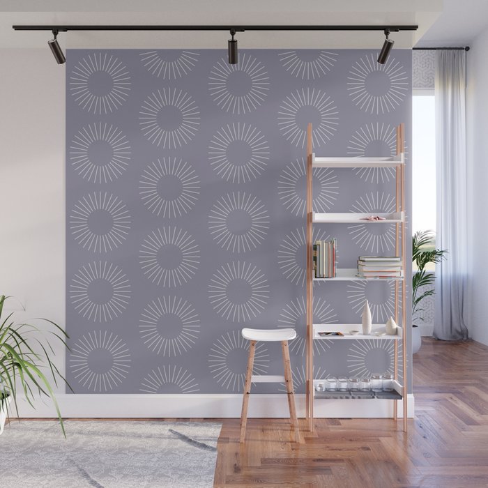 Minimalist Sunray Pattern II Wall Mural Gallery Image 1