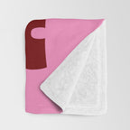 Play That Funky Music - Red and Pink Typography Throw Blanket Gallery Image 3