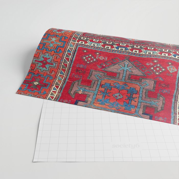 Kurdish Malatya East Anatolian Rug Print Wrapping Paper Gallery Image 2