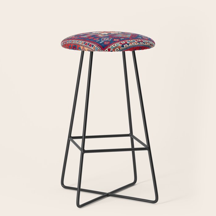 Kurdish Malatya East Anatolian Rug Print Stool Gallery Image 1