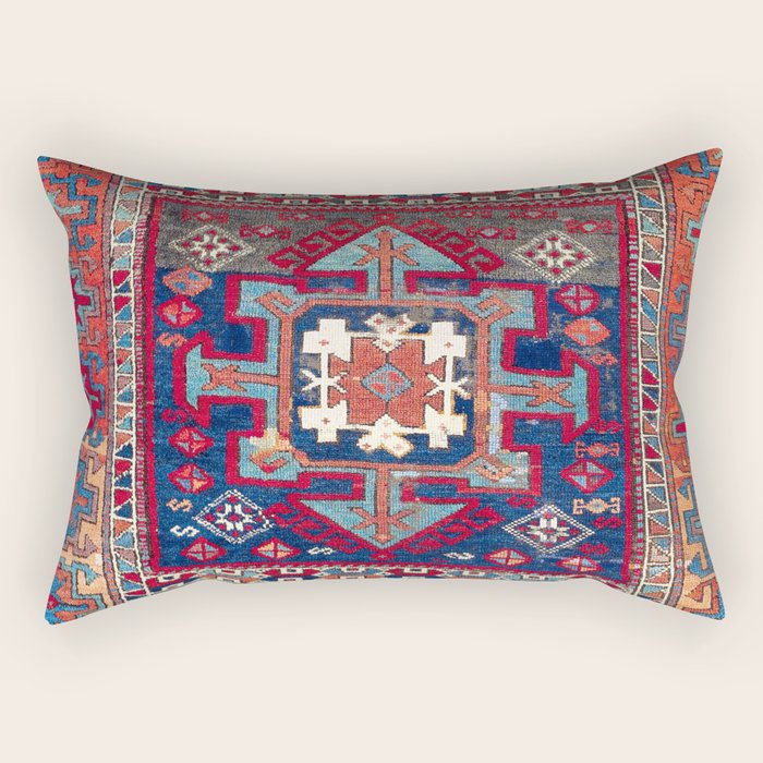 Kurdish Malatya East Anatolian Rug Print Rectangular Pillow Gallery Image 1