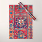 Kurdish Malatya East Anatolian Rug Print Wrapping Paper Gallery Image 1