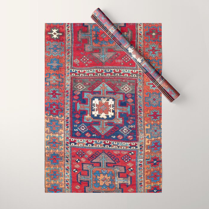 Kurdish Malatya East Anatolian Rug Print Wrapping Paper Gallery Image 1