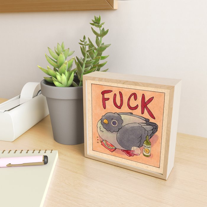 'Fuck' Pigeon 05 Mini Art Print Gallery Image 2