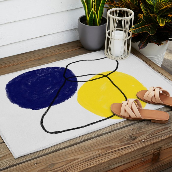 minimal circles Outdoor Rug Gallery Image 2