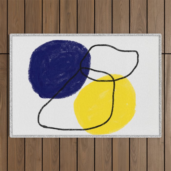 minimal circles Outdoor Rug Gallery Image 1