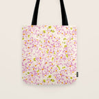 Pink brush stroke flowers Tote Bag Gallery Image 1