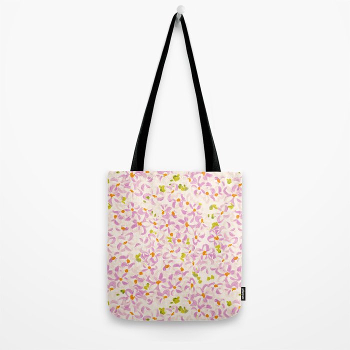 Pink brush stroke flowers Tote Bag Gallery Image 2