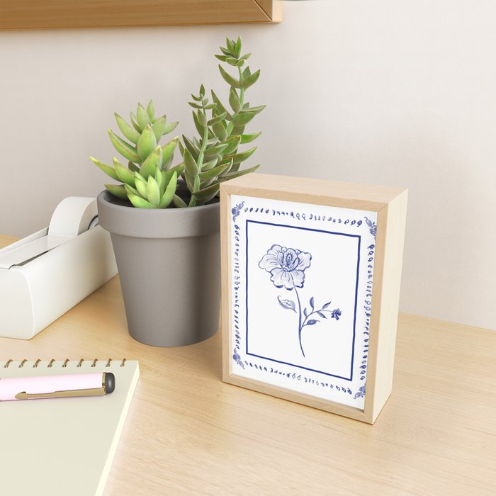 Inky Chintz Floral Mini Art Print Gallery Image 2
