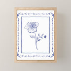 Inky Chintz Floral Mini Art Print Gallery Image 1