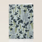 Blue floral with checks Stationery Card Gallery Image 2