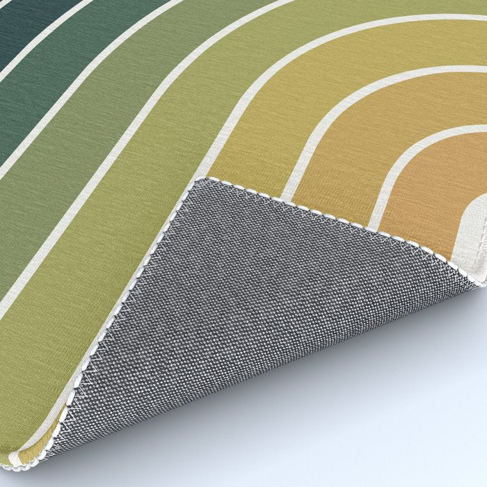 Gradient Arch XXVI Green Tones Mid Century Modern Rainbow Rug Gallery Image 4