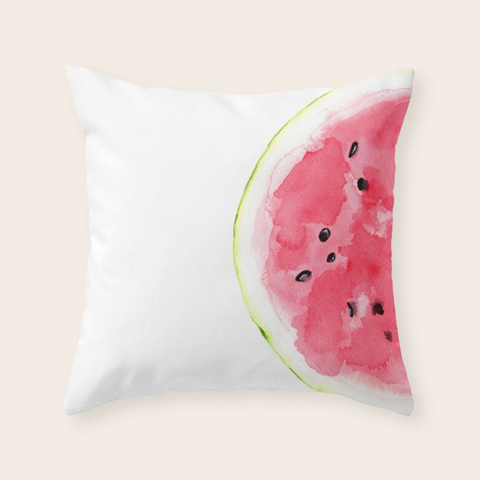 Tutti Frutti. Watermelon Throw Pillow Gallery Image 1