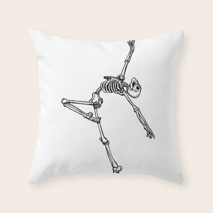 Ballet Skeleton Throw Pillow Gallery Image 6