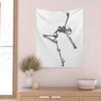 Ballet Skeleton Wall Tapestry Gallery Image 2
