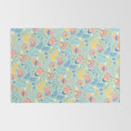 Coastal Oysters on the Beach in Seafoam Green Rug Gallery Image 2