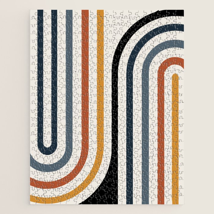 Bold Curvature Stripes IV Jigsaw Puzzle Gallery Image 1