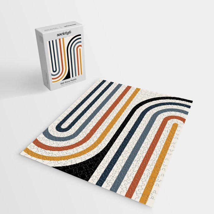 Bold Curvature Stripes IV Jigsaw Puzzle Gallery Image 2