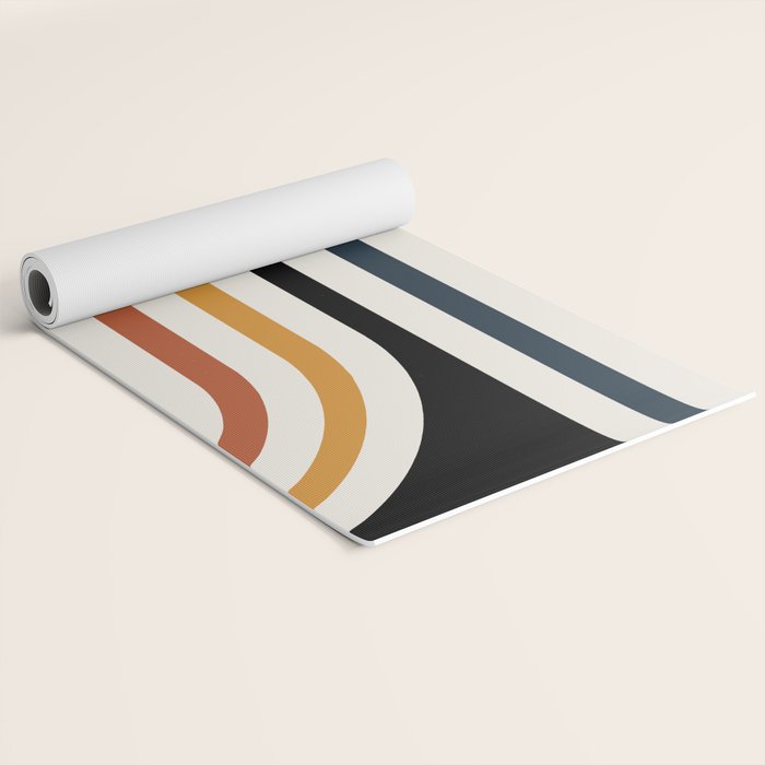 Bold Curvature Stripes IV Yoga Mat Gallery Image 2