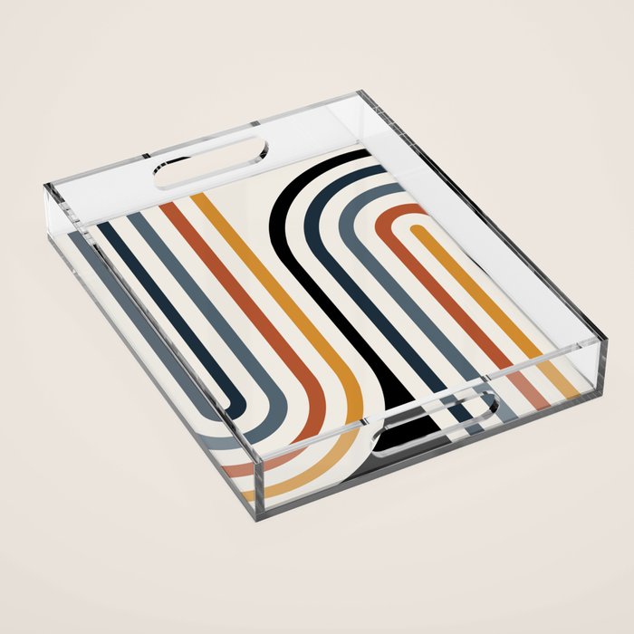 Bold Curvature Stripes IV Acrylic Tray Gallery Image 1