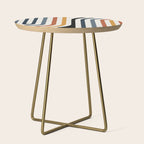 Bold Curvature Stripes IV Side Table Gallery Image 1