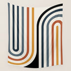 Bold Curvature Stripes IV Wall Tapestry Gallery Image 4
