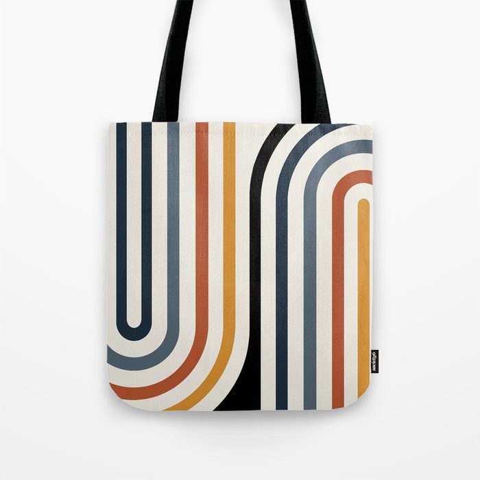 Bold Curvature Stripes IV Tote Bag Gallery Image 1