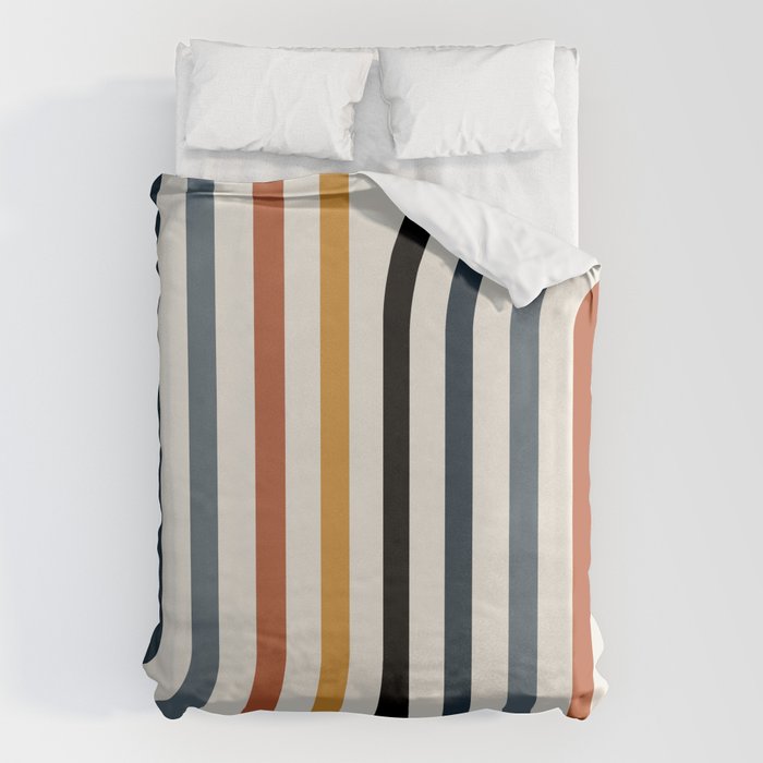 Bold Curvature Stripes IV Duvet Cover Gallery Image 6