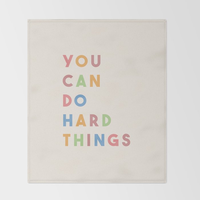 You Can Do Hard Things Throw Blanket Gallery Image 2