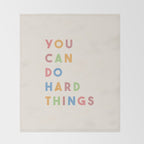You Can Do Hard Things Throw Blanket Gallery Image 2