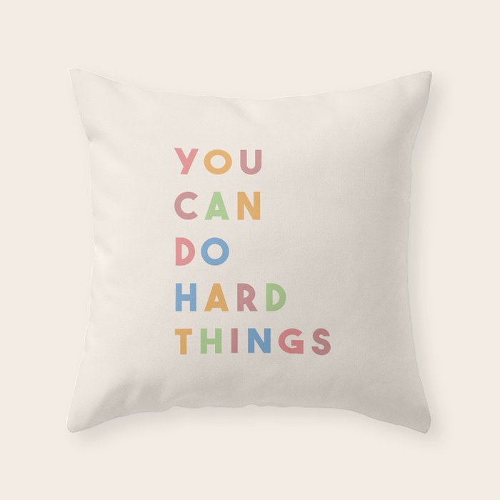 You Can Do Hard Things Throw Pillow Gallery Image 6