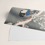 Japanese Vintage Kunisada Hiroshige Snowy Landscape Wrapping Paper Gallery Image 2