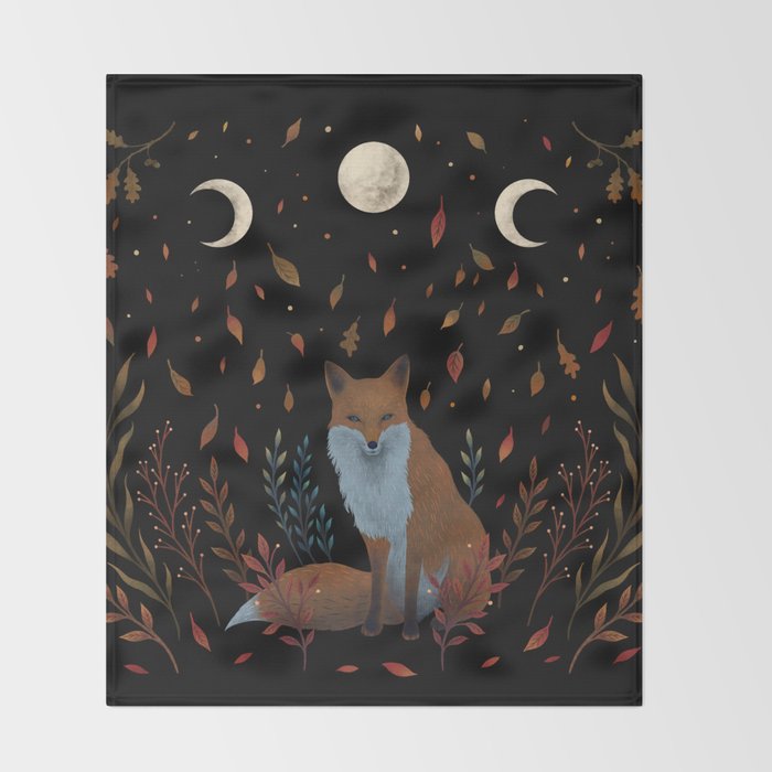 Autumn Fox Throw Blanket Gallery Image 2