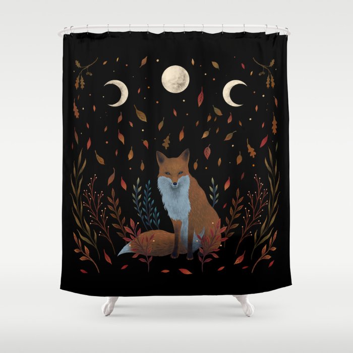 Autumn Fox Shower Curtain Gallery Image 1