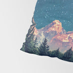 Grand Teton National Park Mountains Stars Night Sky Print Pillow Sham Gallery Image 4