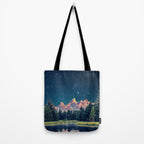 Grand Teton National Park Mountains Stars Night Sky Print Tote Bag Gallery Image 2