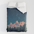 Grand Teton National Park Mountains Stars Night Sky Print Comforter Gallery Image 6