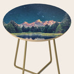 Grand Teton National Park Mountains Stars Night Sky Print Side Table Gallery Image 2